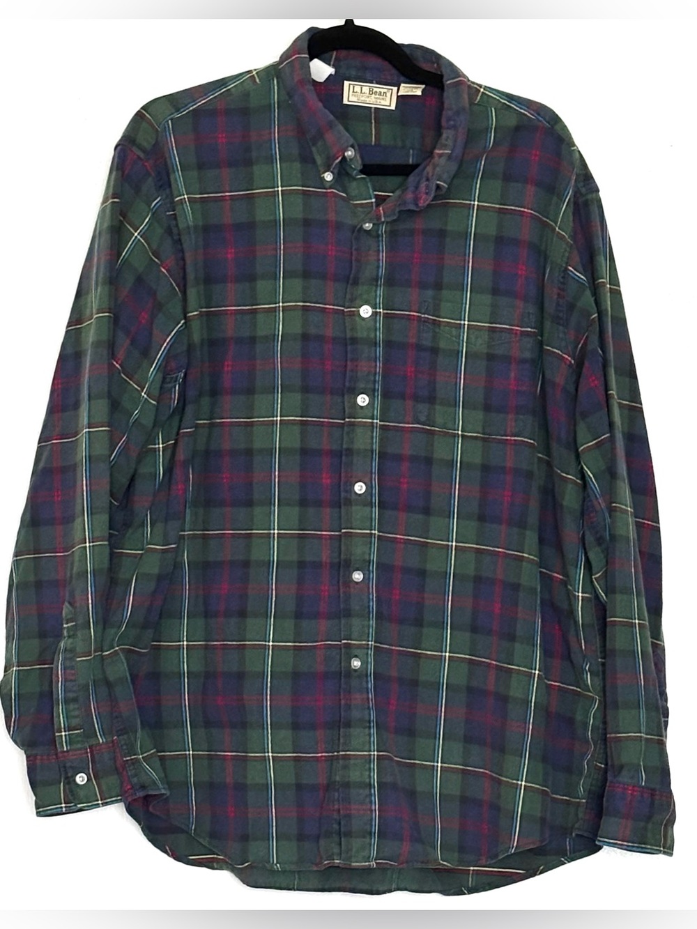 L.L.Bean Men’s Vintage Plaid Cotton Flannel Shirt Size XL